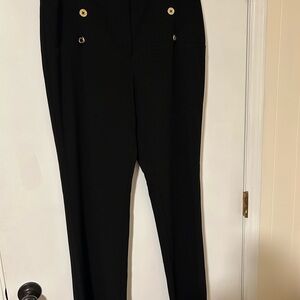 Nine West Black Trousers with Gold Buttons